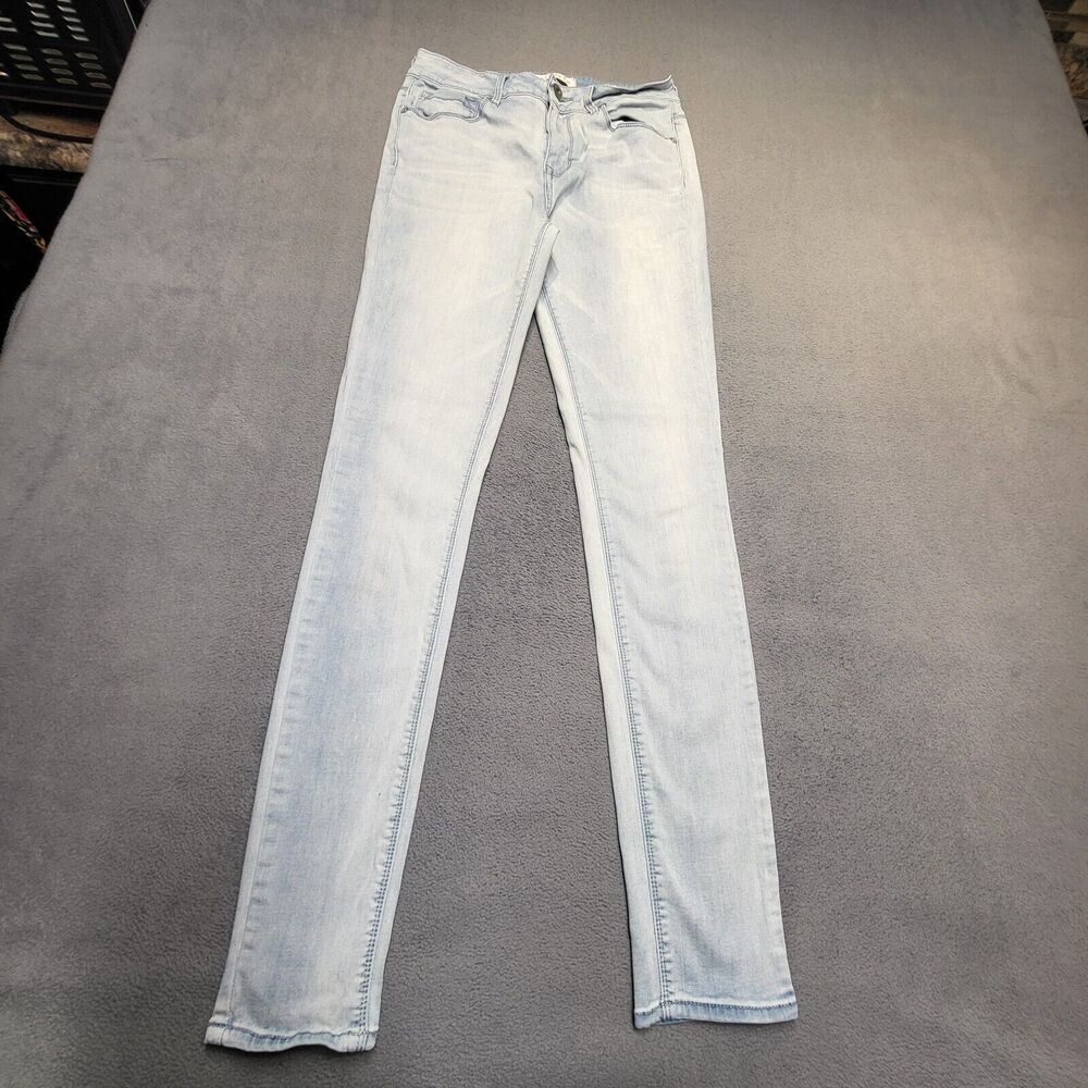 Bullhead Jeans Juniors Size 5 Blue Skinny Distressed‎ Stretch Denim
